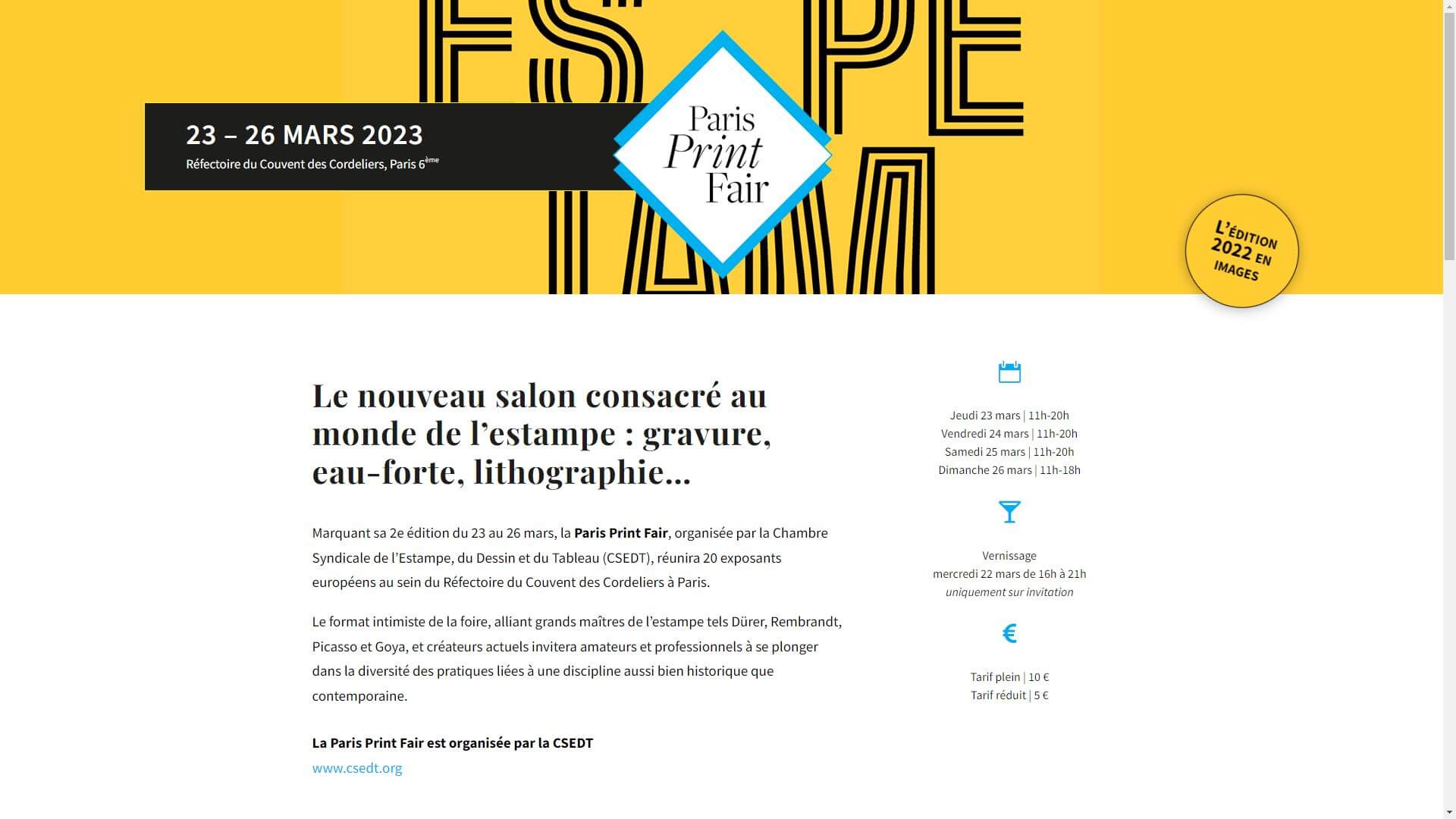 Communication de Paris Print Fair
